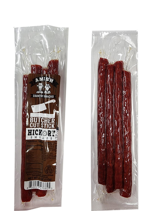 Butcher Cut Hickory Meat Stick  4 oz - Amish Country Snacks