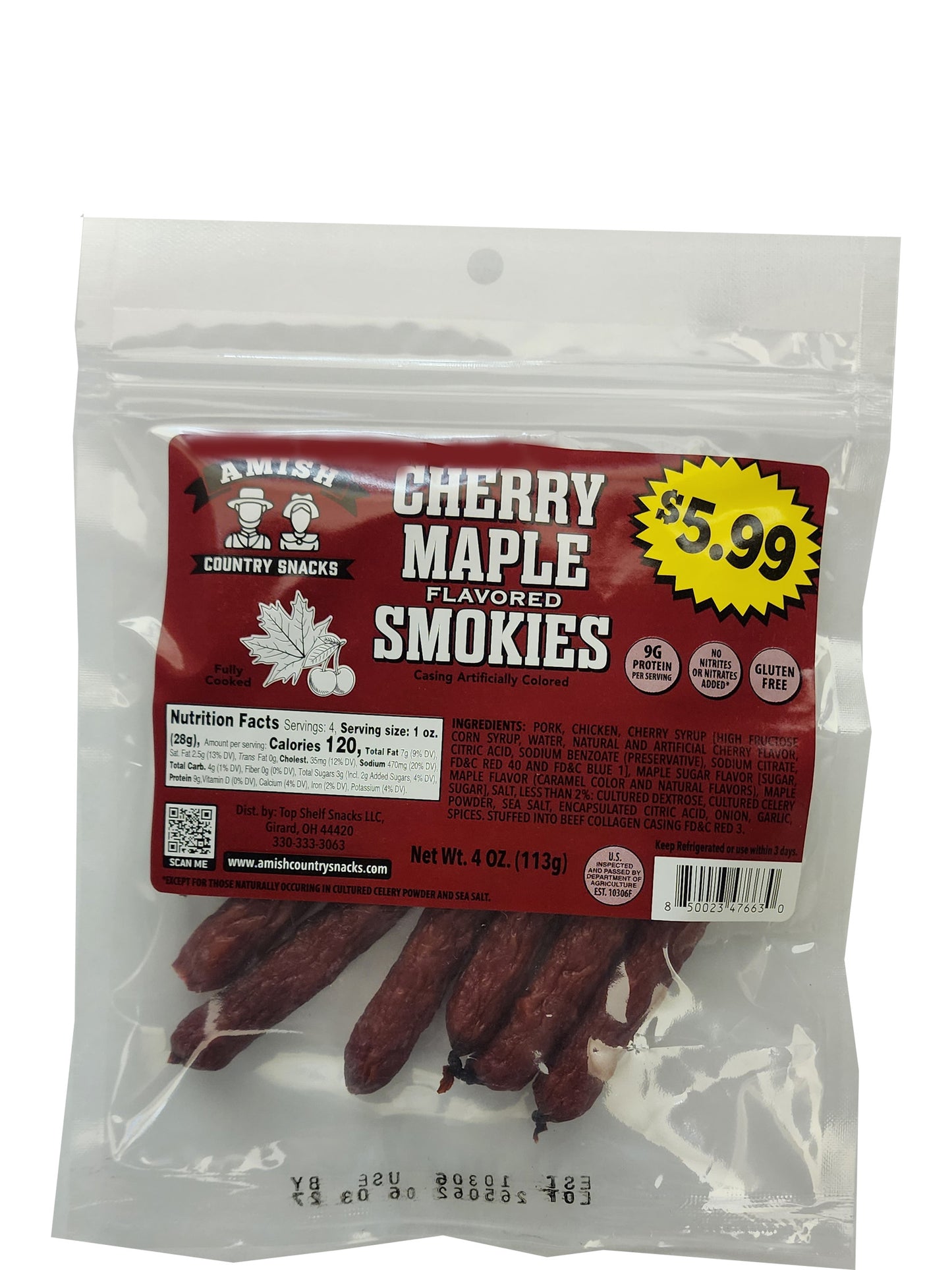 Cherry Maple Smokies - Amish Country Snacks