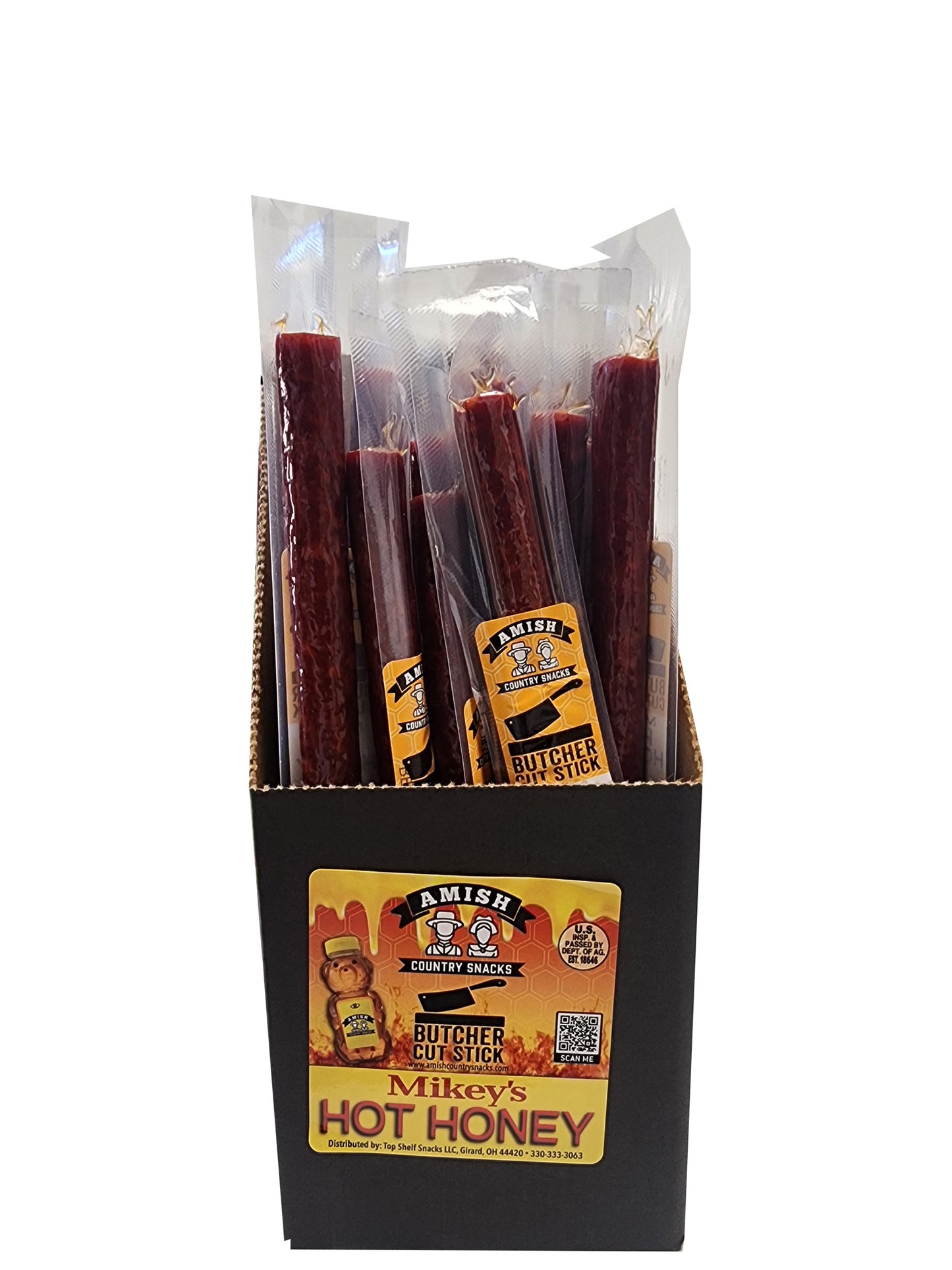 Hot/Honey Butcher Cut Meat Sticks 24ct box
