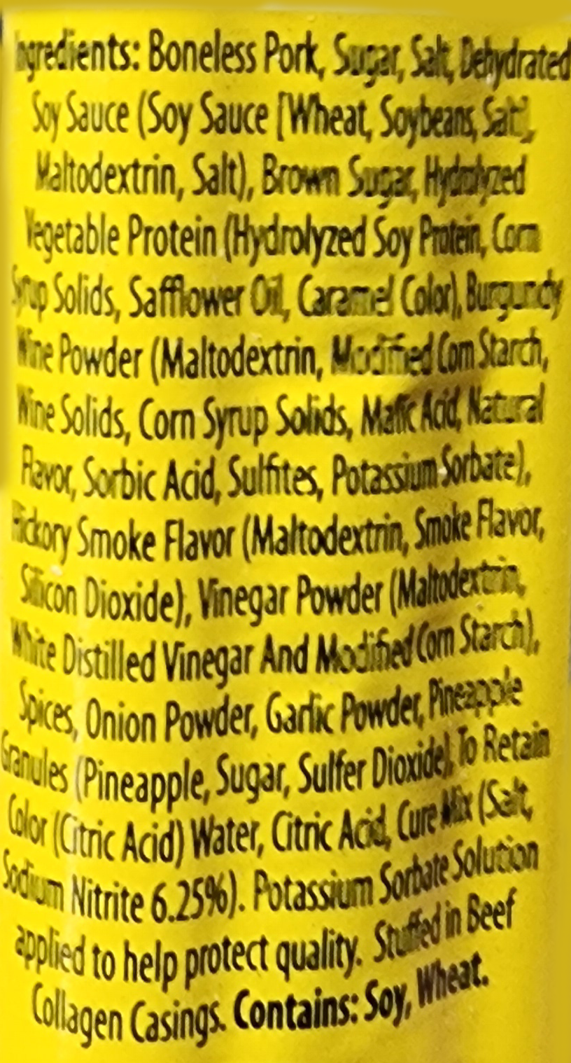 Butcher Cut Pineapple Meat Stick  4 oz - Amish Country Snacks