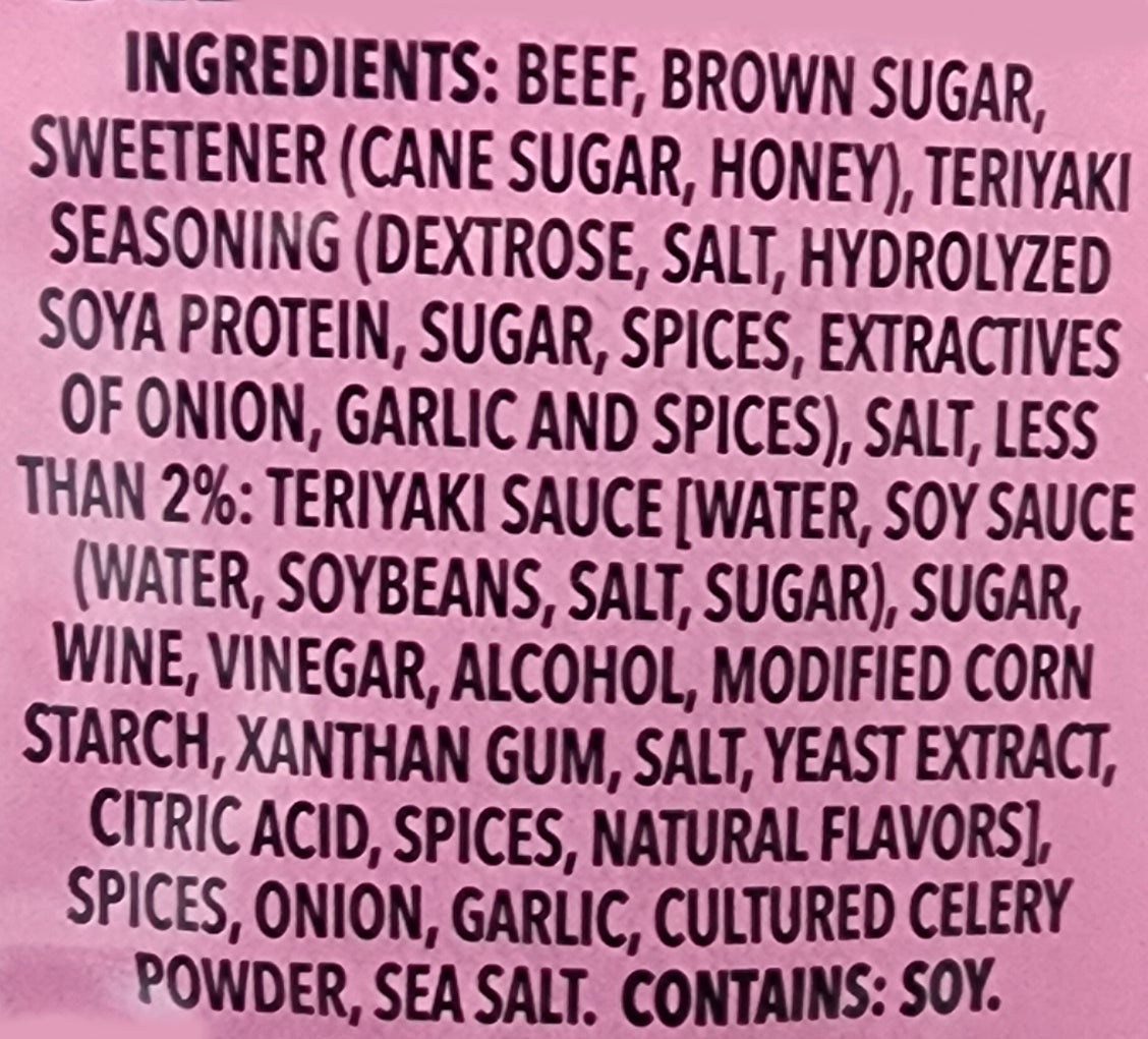 Butcher Cut Teriyaki Beef Jerky 24 count box - Amish Country Snacks