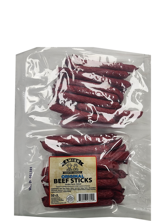 Amish Bulk Beef Sticks Two 25 count bags - Amish Country Snacks