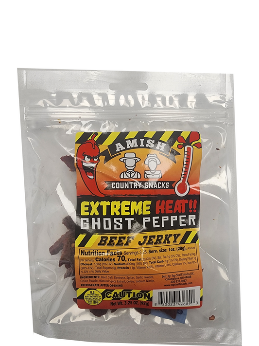 Amish Ghost Pepper Jerky 3.25 oz bag - Amish Country Snacks