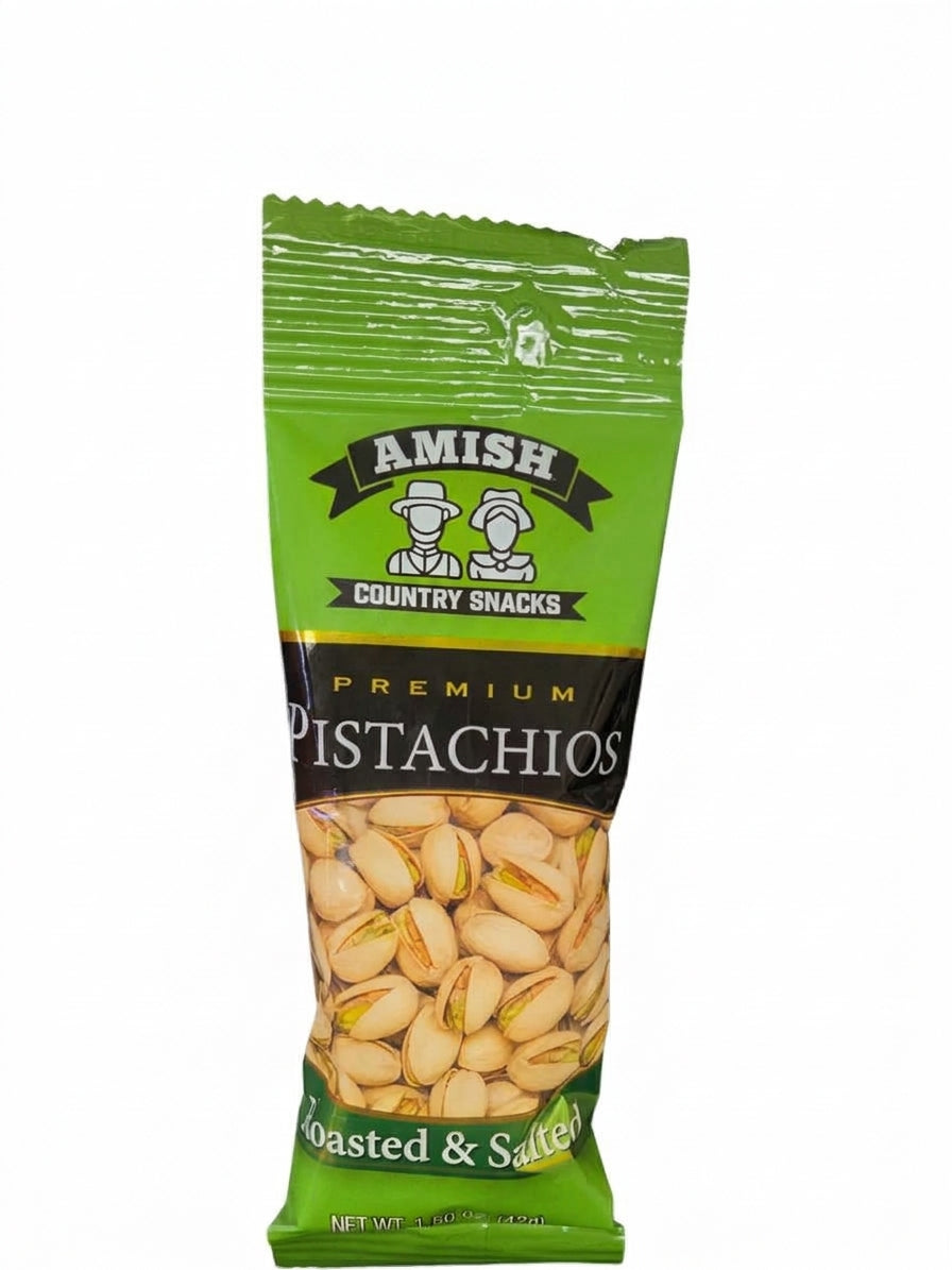 Amish Tube Pistachios Individual Bag - Amish Country Snacks