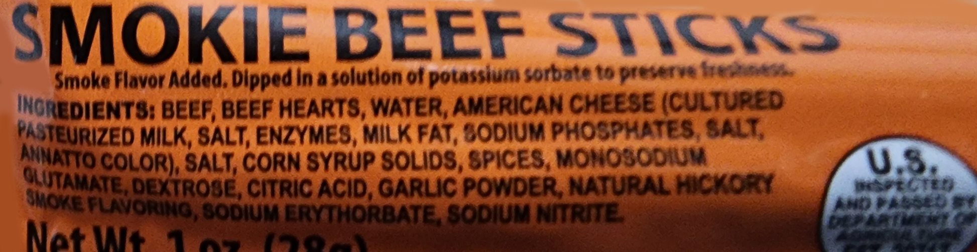 Amish Beef N Cheese Beef Sticks 24 count box - Amish Country Snacks