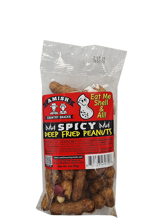 Amish Spicy Deep Fried Peanuts 3oz bag