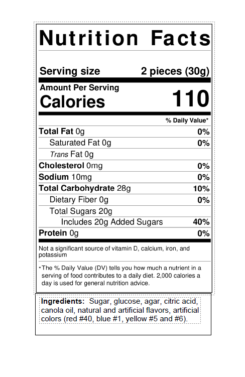 Amish Fruit Slices 72 count box - Amish Country Snacks