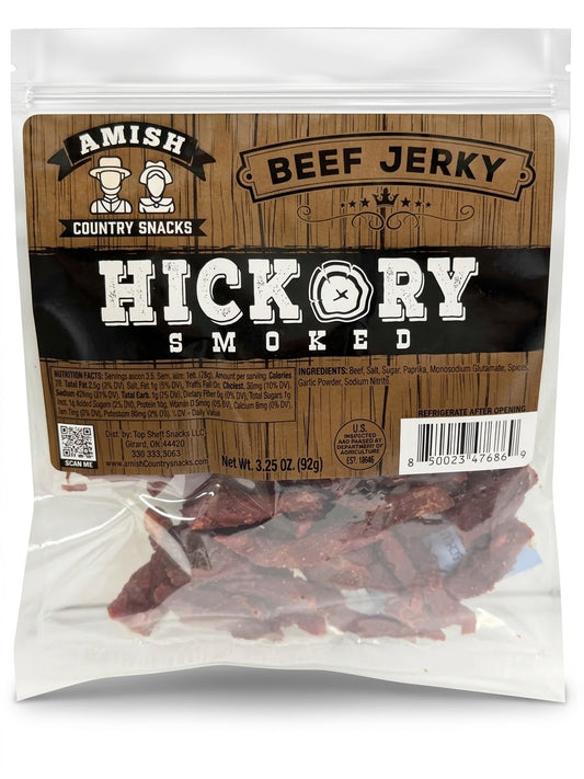 Amish Country Hickory Jerky  3.25 oz bag - Amish Country Snacks