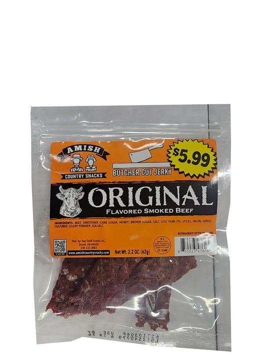 Original Jerky 2.2 oz bag - Amish Country Snacks