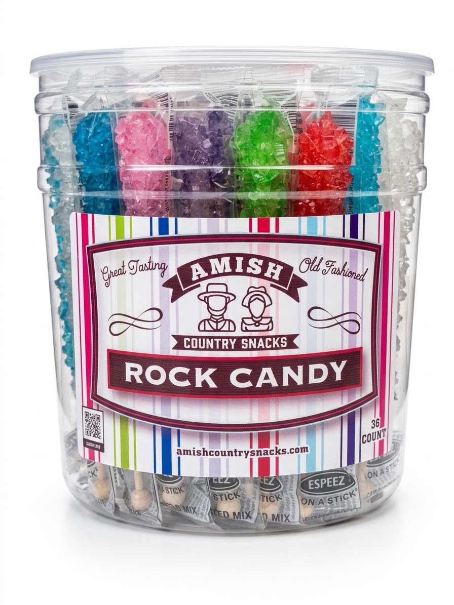 Amish Rock Candy  36 count bucket - Amish Country Snacks